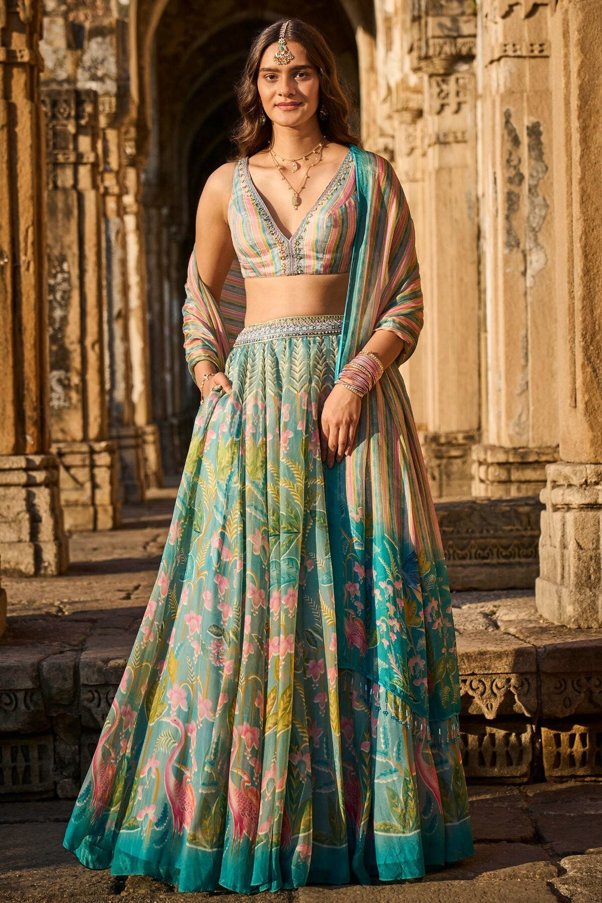 Photo of Anita dongre indigo lehenga with pockets | Indian bridal outfits,  Traditional indian dress, Indian fashion dresses