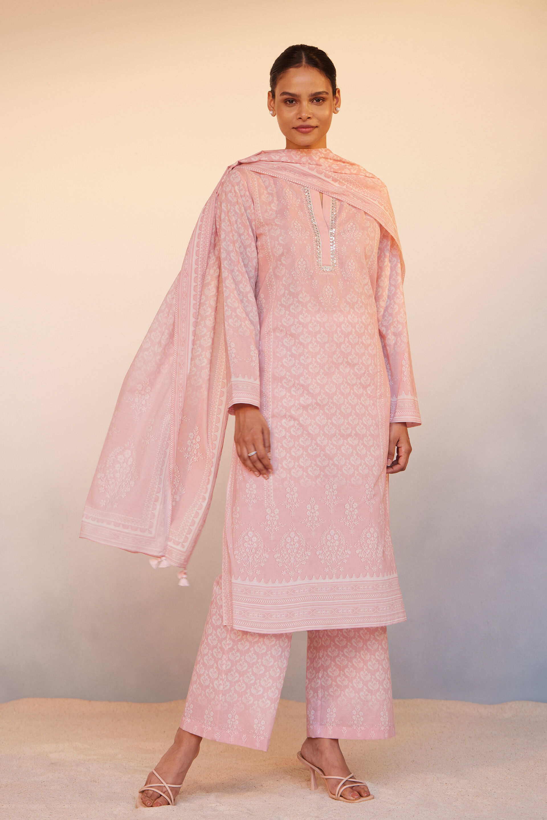 Buy Neziha Suit Set - Pink from Anita Dongre's Kurta Sets for Women