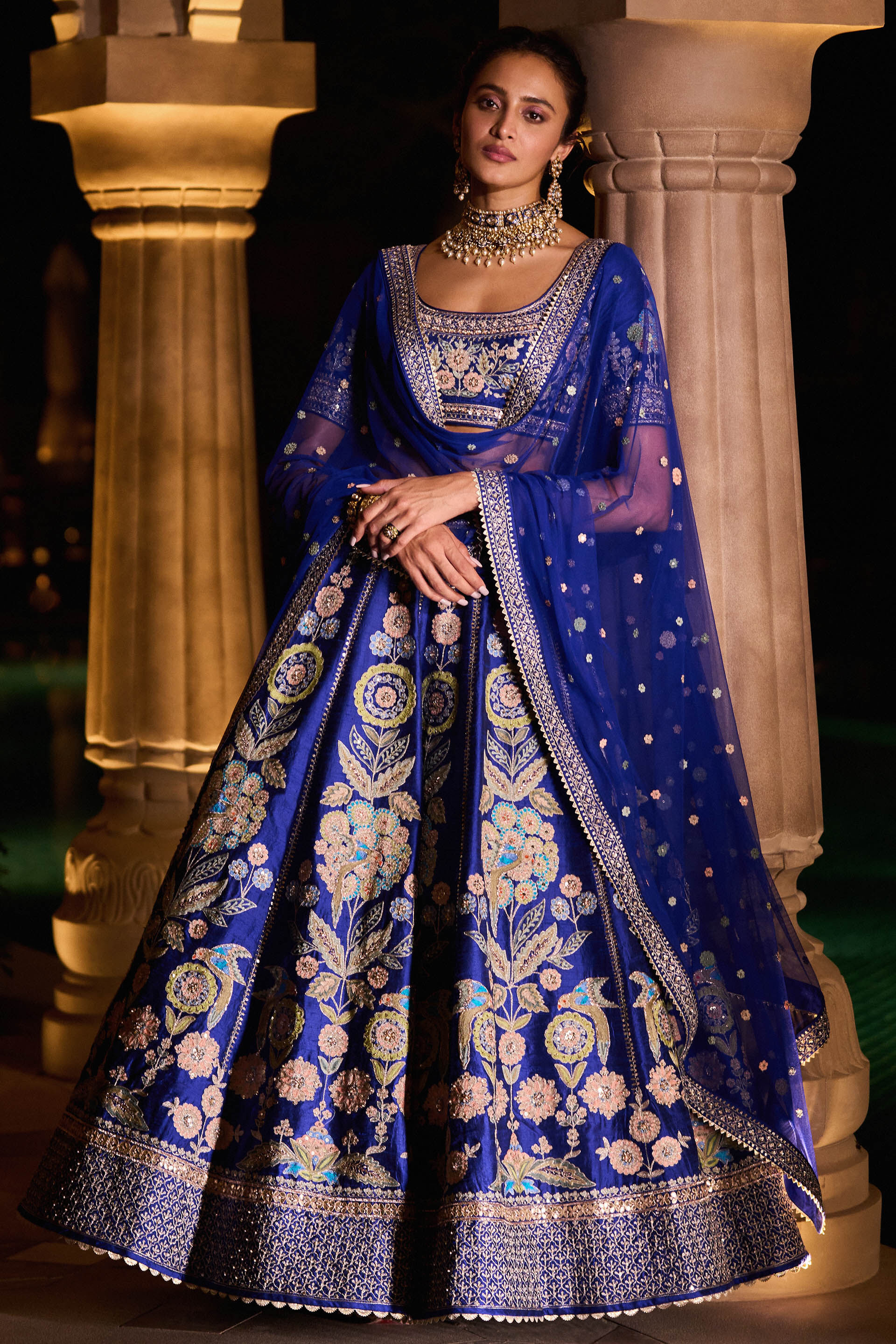 Laxmi Raai in a blue lehenga – South India Fashion | Indian wedding  fashion, Lehenga saree design, Blue lehenga