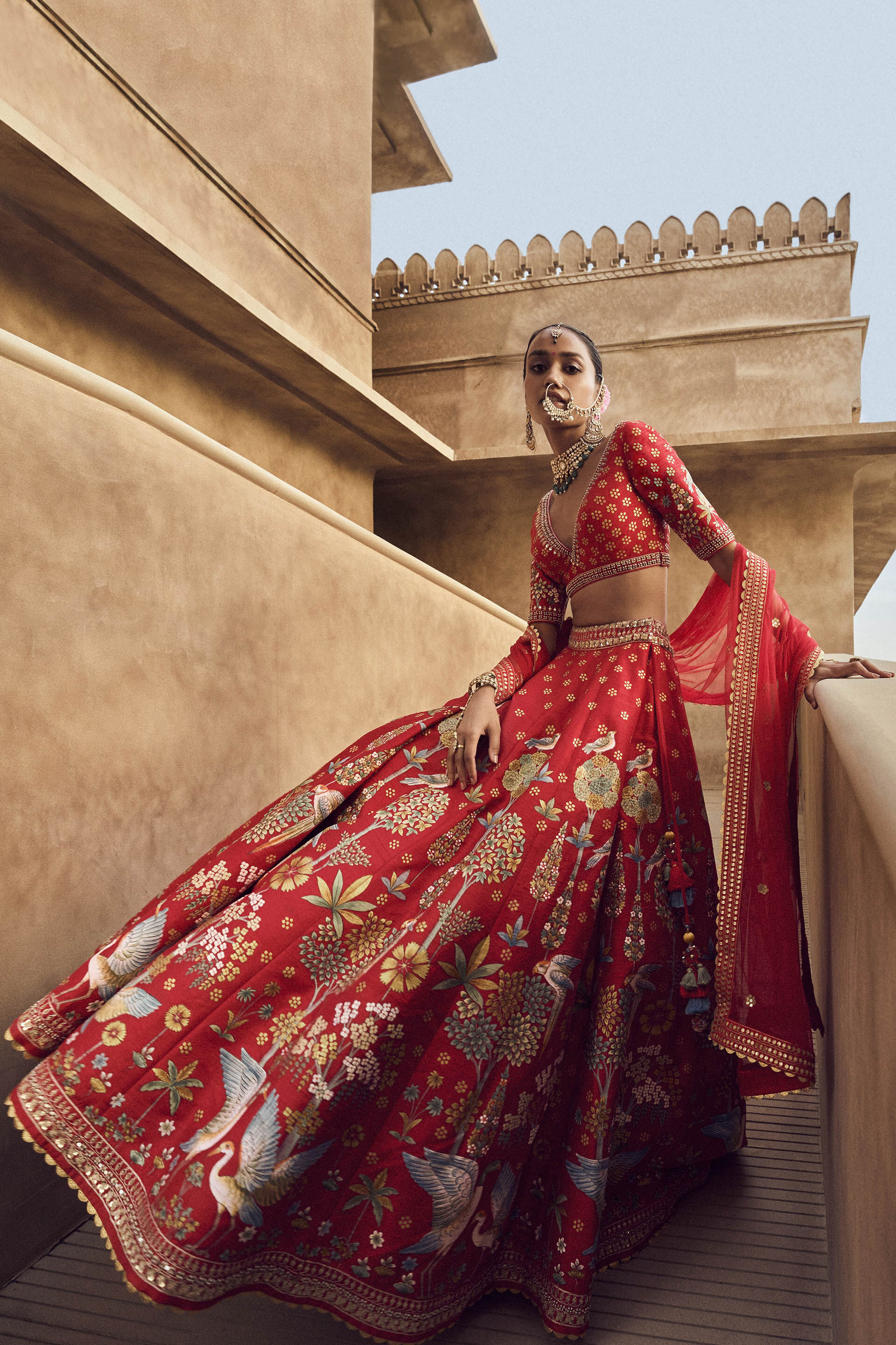 Shop Designer Pure Silk Bridal Lehenga Choli Online India & USA – Sunasa