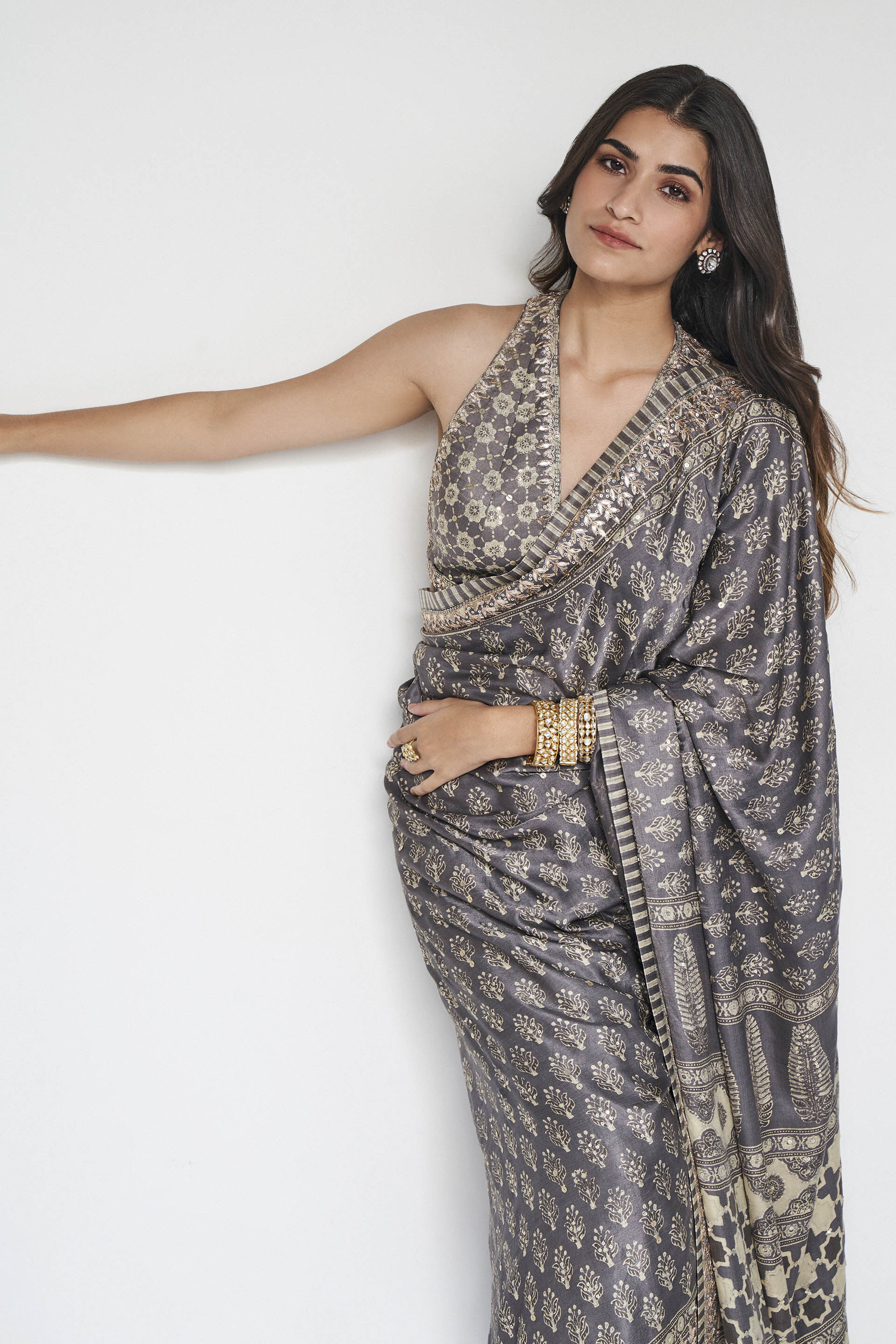 Blue - Animal Print - Sarees Collection with Latest and Trendy Designs at  Utsav Fashions