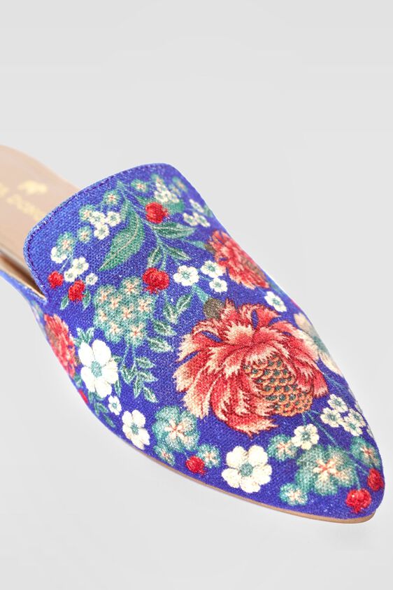 Buy Desert Bloom Mules Blue Shoes for Women Online from Anita Dongre