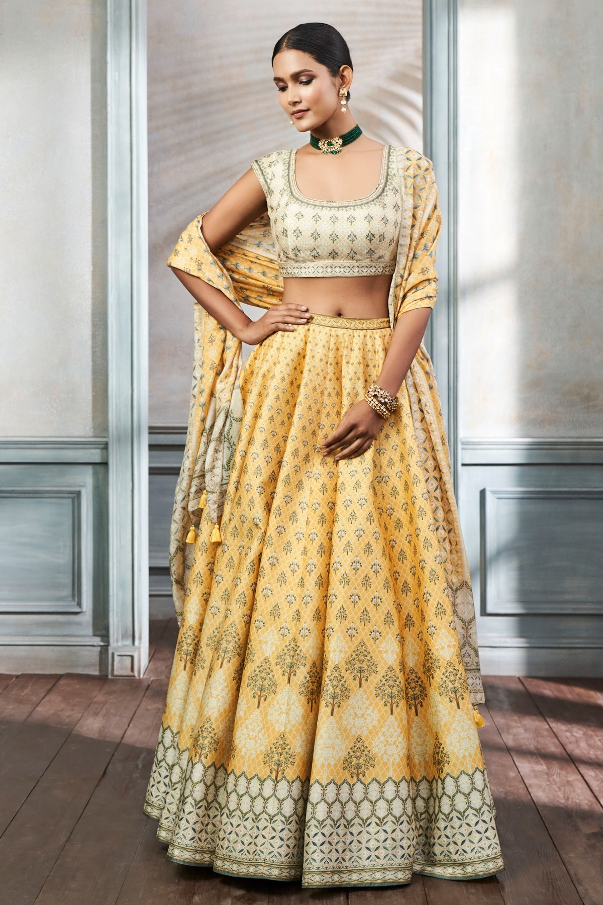 Buy Indian Lehenga Choli Mustard Yellow and Magenta Pink Online in India -  Etsy